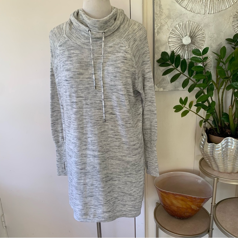 NWT Rachel Roy gray donegal cotton blend dress /sweater size XL